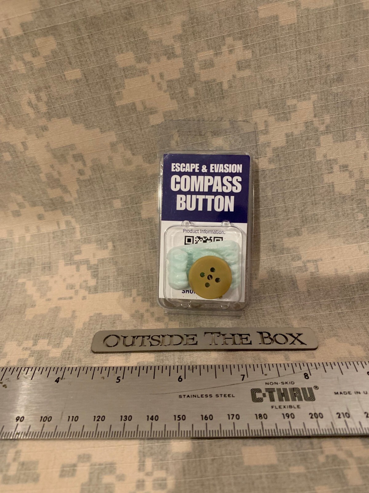 Emergency/Survival: Compass Button, TAN – Escape & Evasion, 3/4″