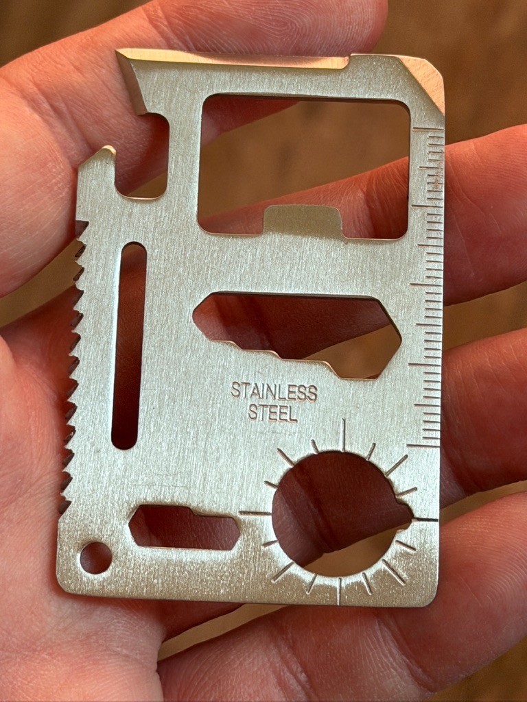 Pocket Sized Survival Credit Card Size Tool – Multi-Tool – 11 Tools