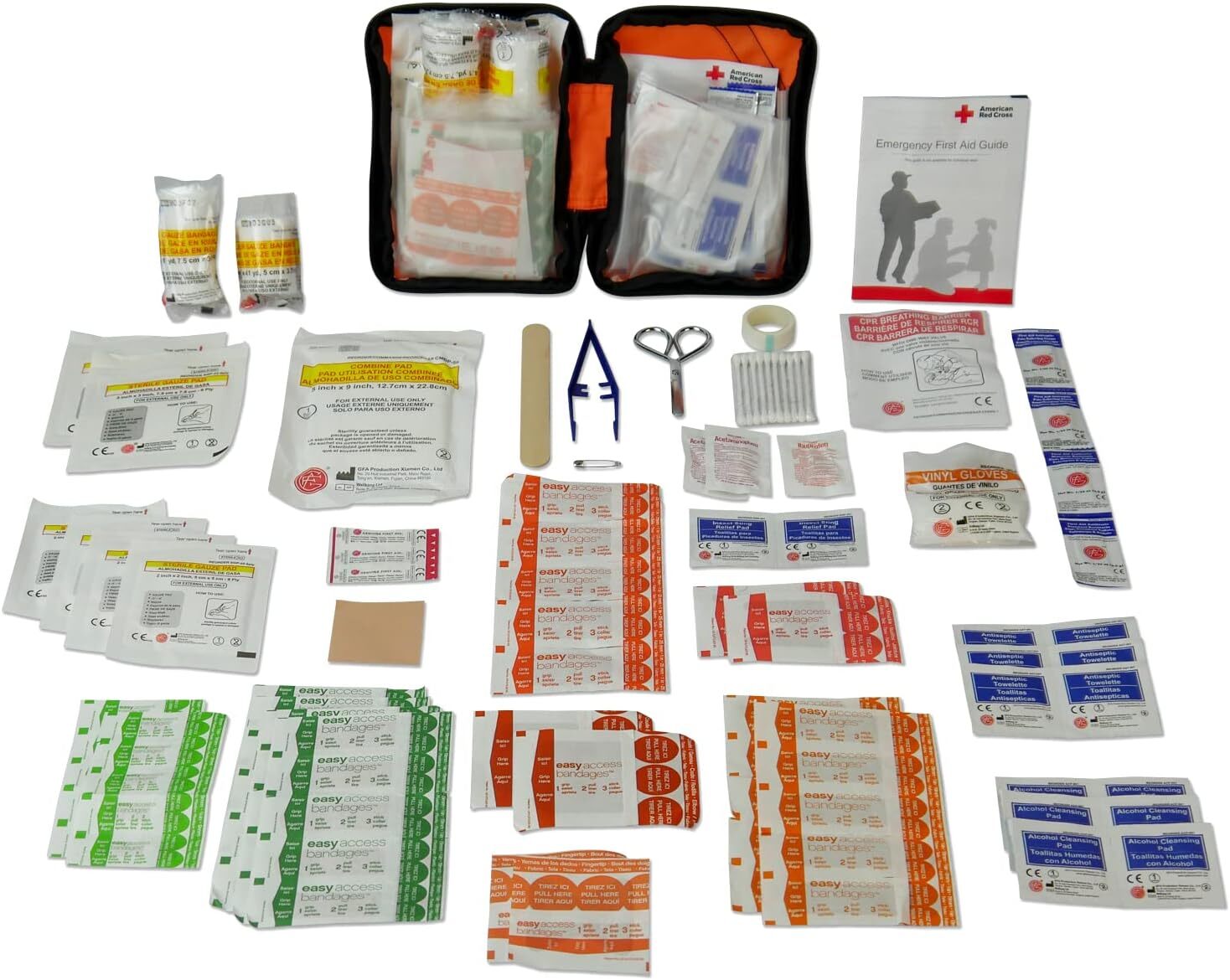 72 Hour Deluxe Emergency Kit, 4-Person 3-Day Backpack, First Aid Kit, Survival B