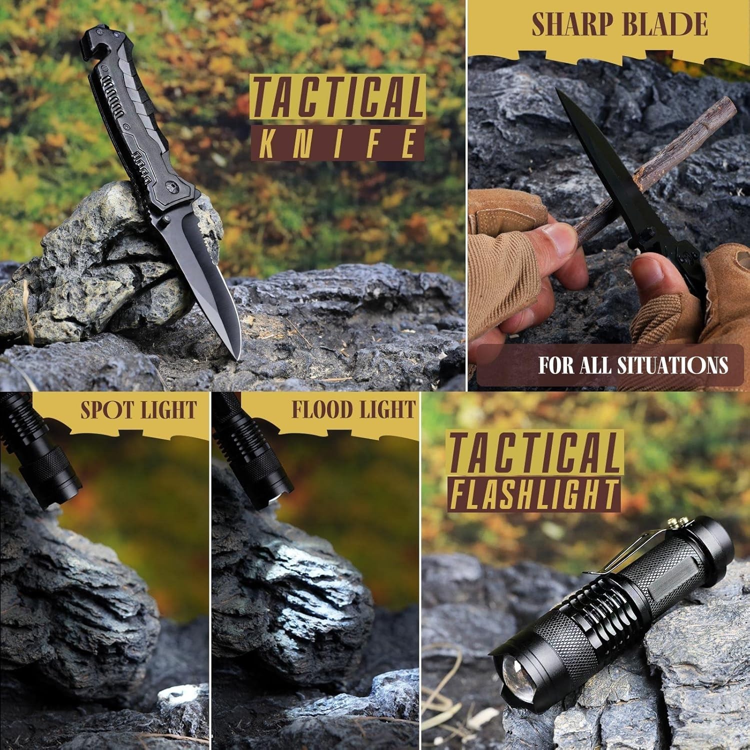 Lightweight Portable 14-in-1 Survival Kit: Ideal Holiday Gift for Him