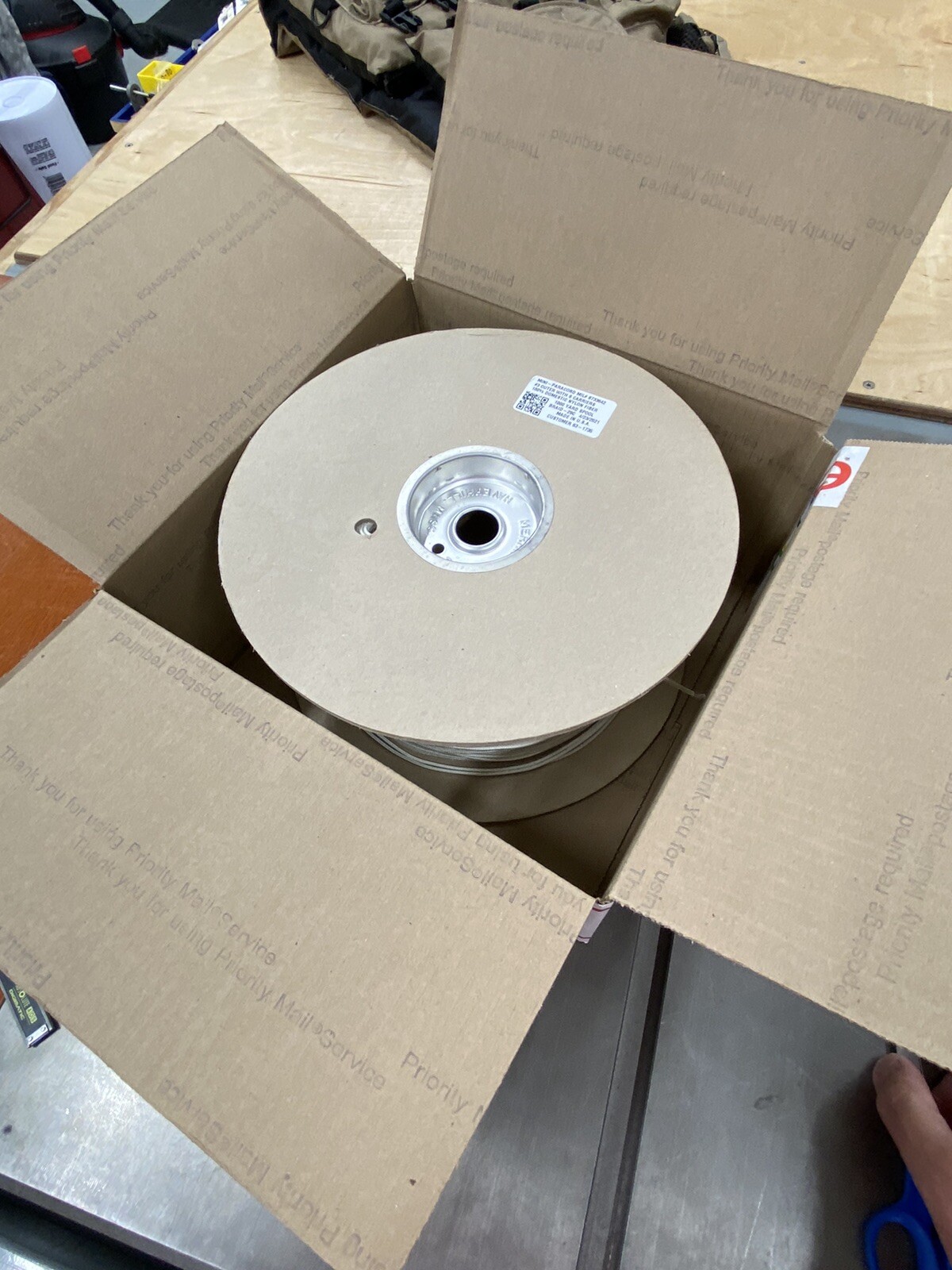 1 SPOOL 3000 FEET OR 1000 YARD OF WHITE MINI PARACORD NYLON FOR KITE STRING ETC.