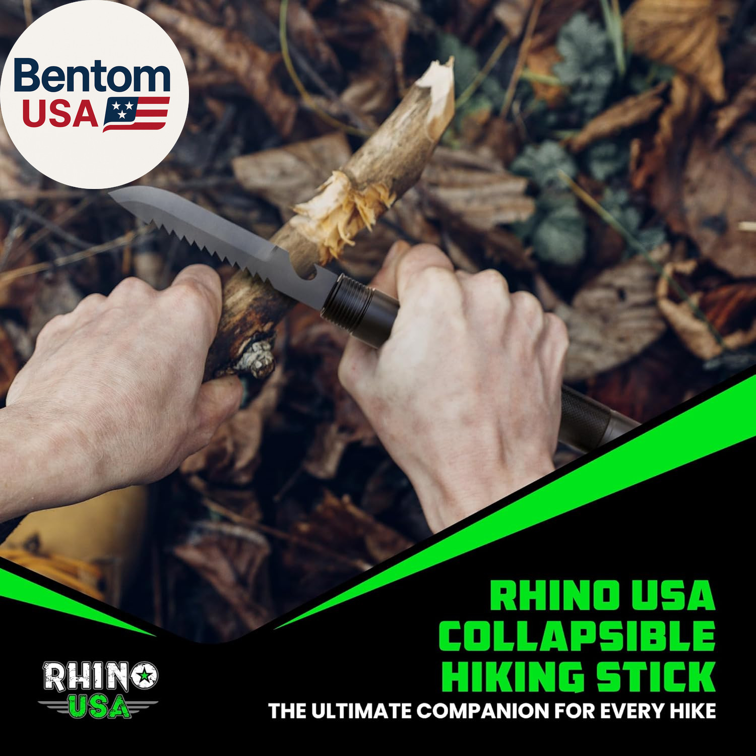 Tactical Hiking Stick with Integrated Survival Kit – Essential Camping Gear for