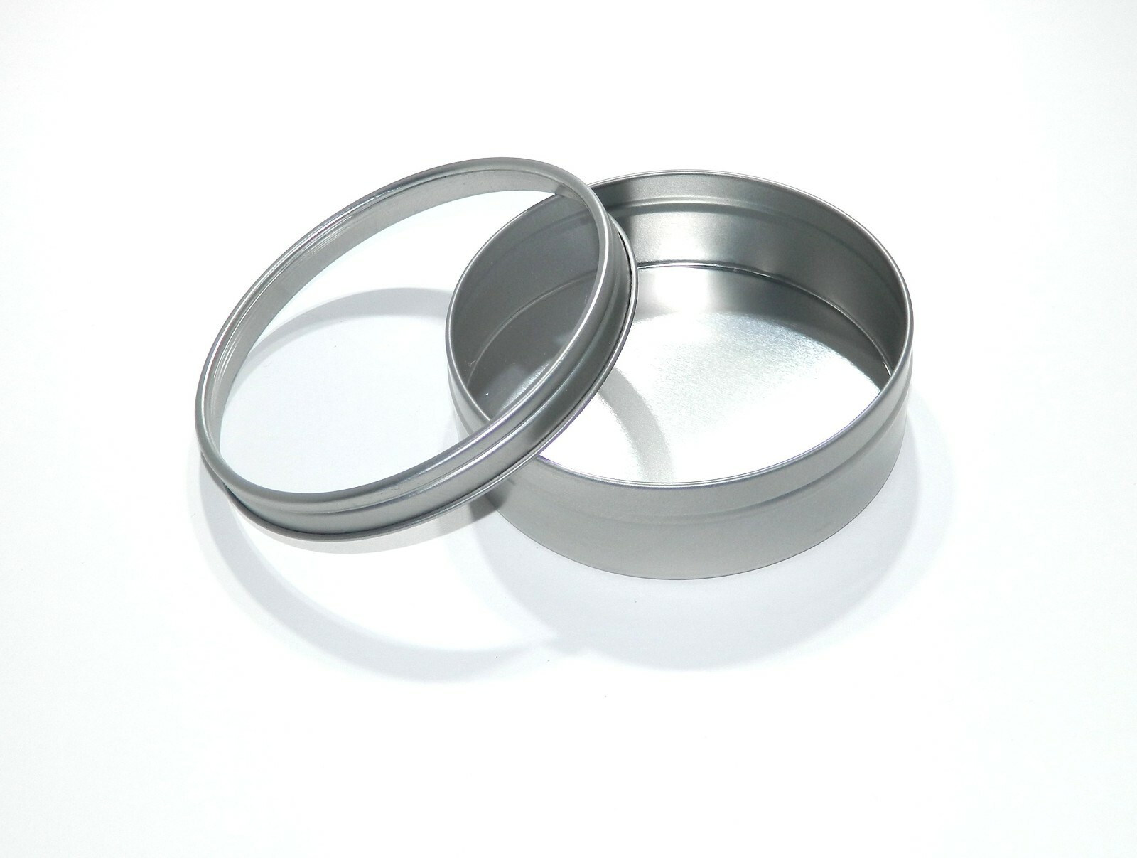 8 oz Round Metal Window See Through Slip-Lid Tin Can Container – Use With Crafts