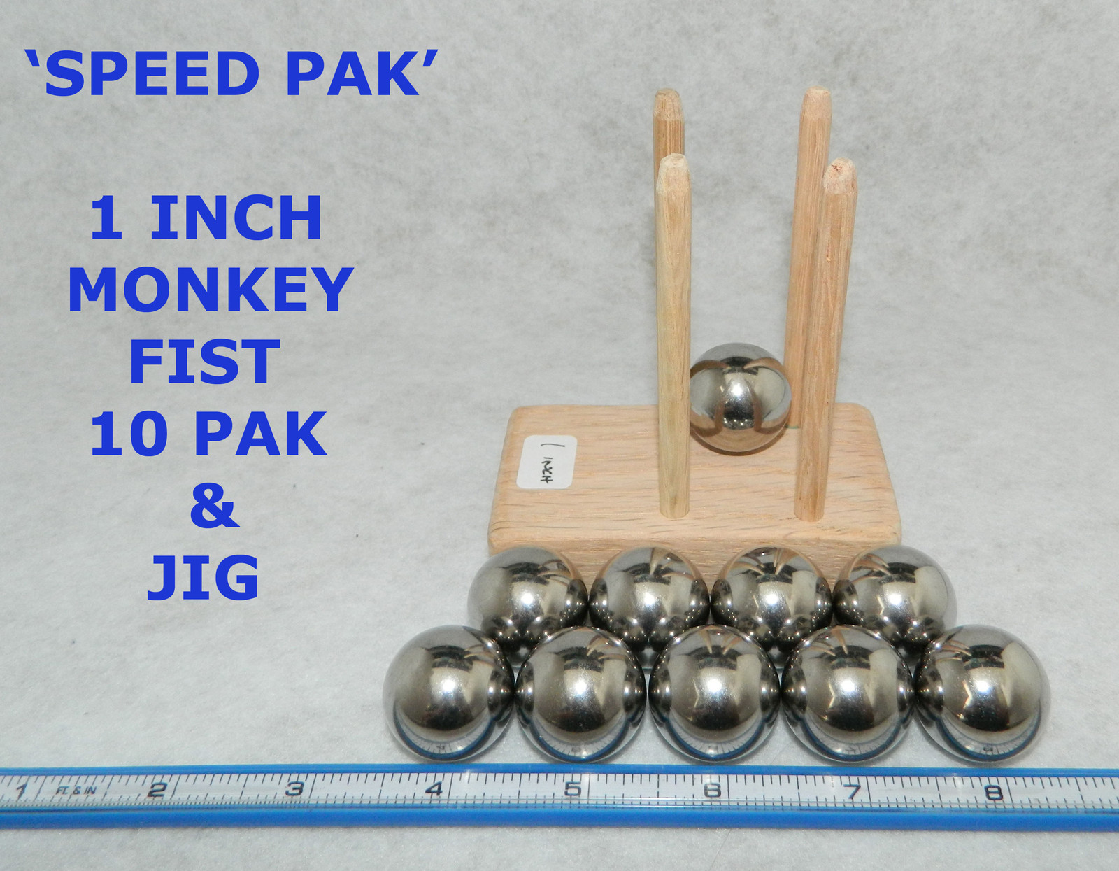 Sailor Knot Jig SPEED PAK 10 Tactical Core 1″ Steel Balls & Jig Made in the USA