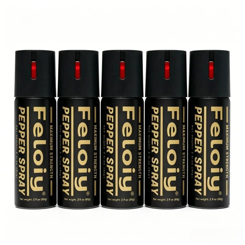 5 Pcs Feloiy Professional Pepper Spray Strength 2 Oz Self Defense Protection US