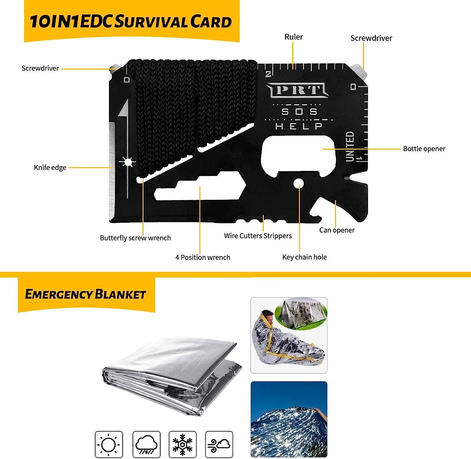 Complete First Aid & Survival Kit – 60-in-1 Professional Emergency Gear
