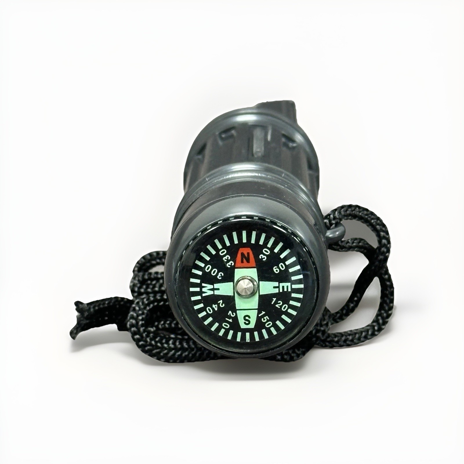 10-PACK! 5 in 1 Camping Survival Whistle Compass Match Storage W/ Mirror