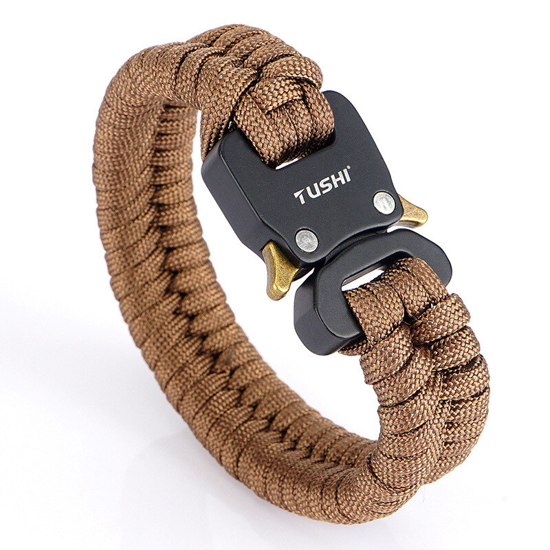 Quick Unlock Outdoor Survival Tactical Bracelet Woven Survival Tool Adjustable