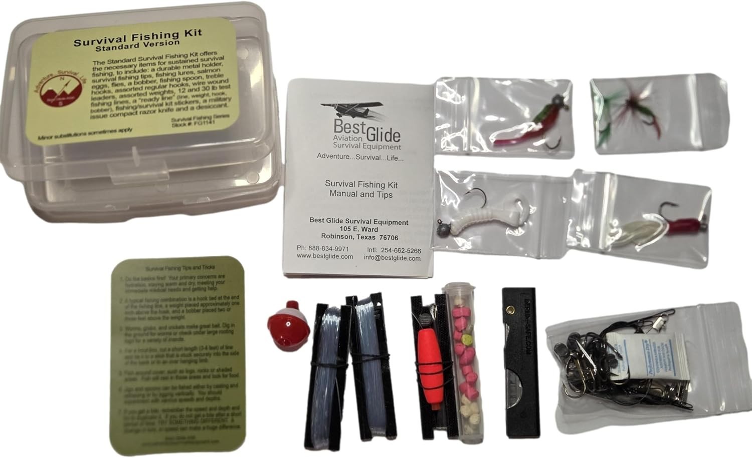 Survival Fishing Kit – Complete Gear in Compact 4.4×3.25×1 Inch Design