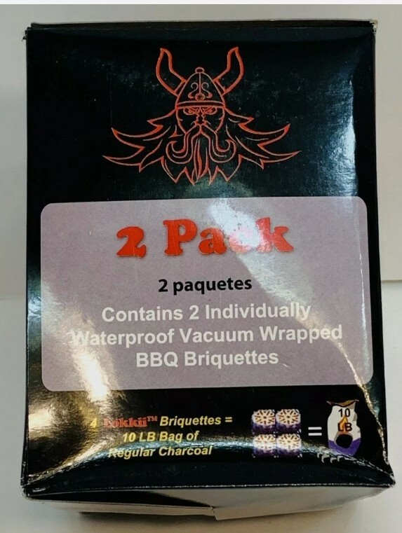 LOKKII BBQ BRIQUETTES READY TO LITE CAMPFIRES OR GRILLS Box Contains 2 Briquett