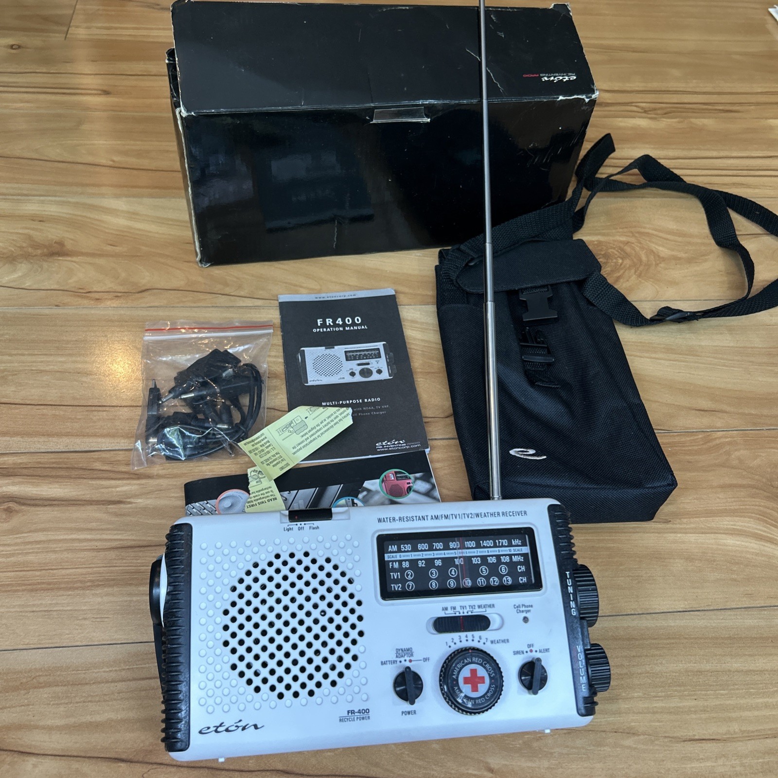 Eton FR-300 Crank Wind-Up Emergency AM/FM Radio American Red Cross Weather