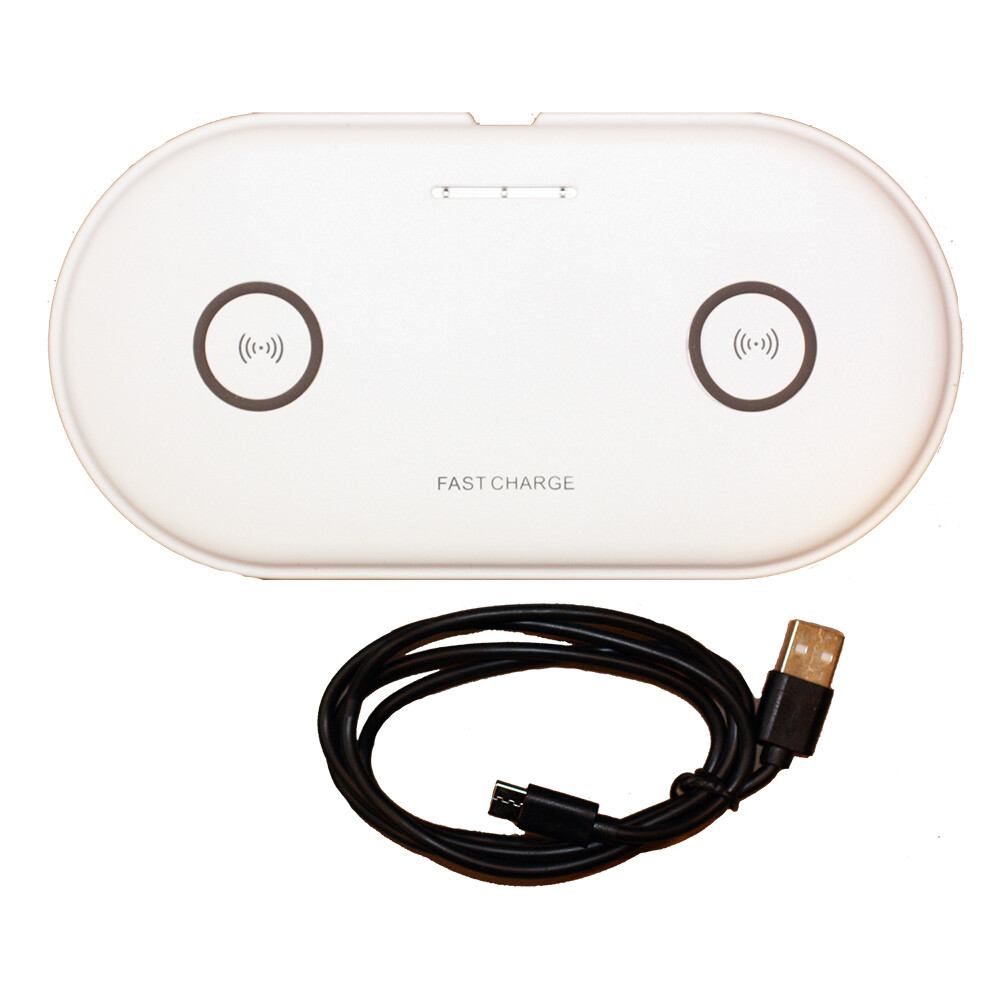 Lunasea Dual Qi Charge Pad – USB Powered (Power Supply Not Included) LLB-63AU…