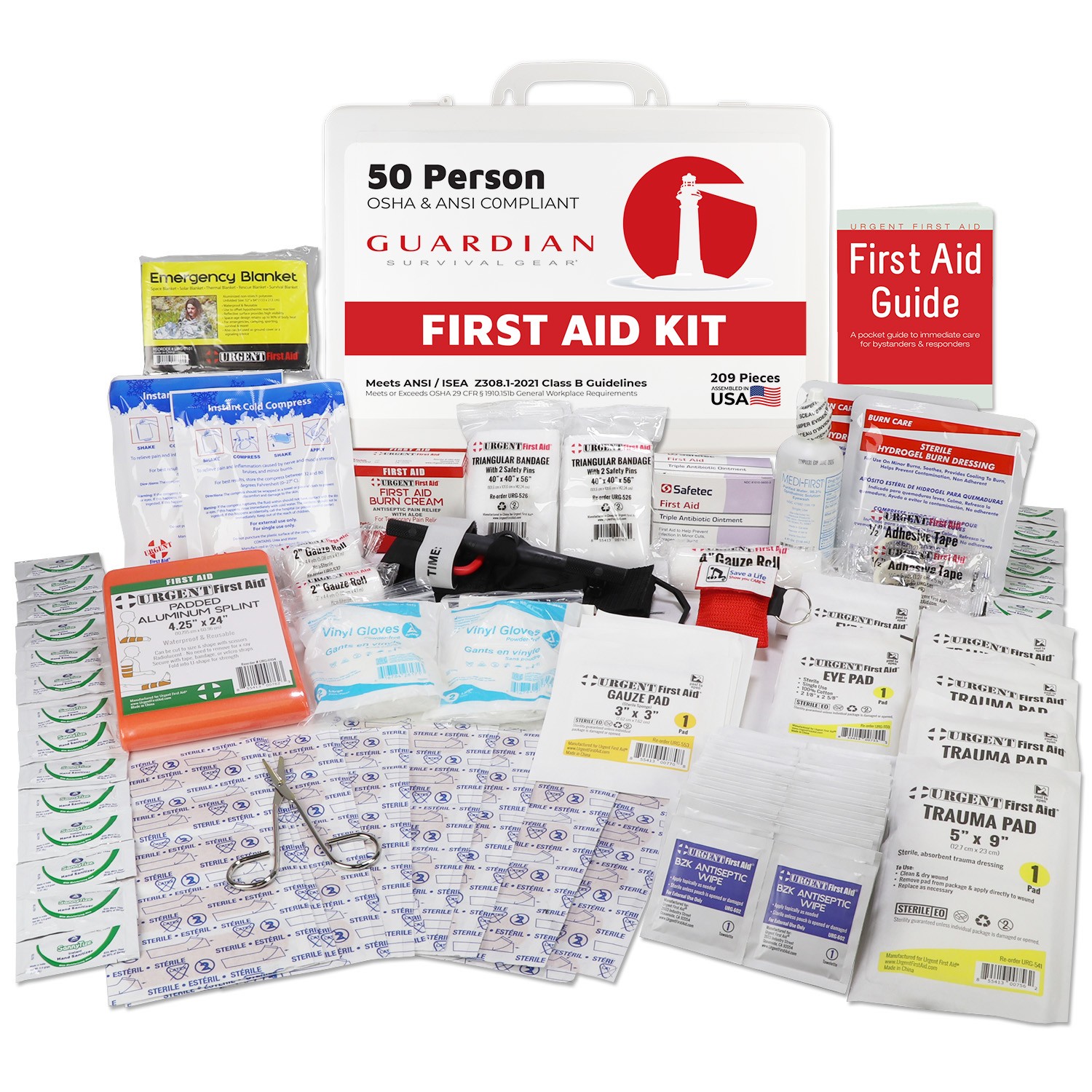 Guardian 25-50 Person First Aid Kit – Plastic