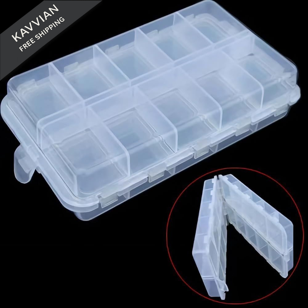 Tgpiao 1pc Folding Fishing Tackle Box, 20 Compartments Hooks Storage…