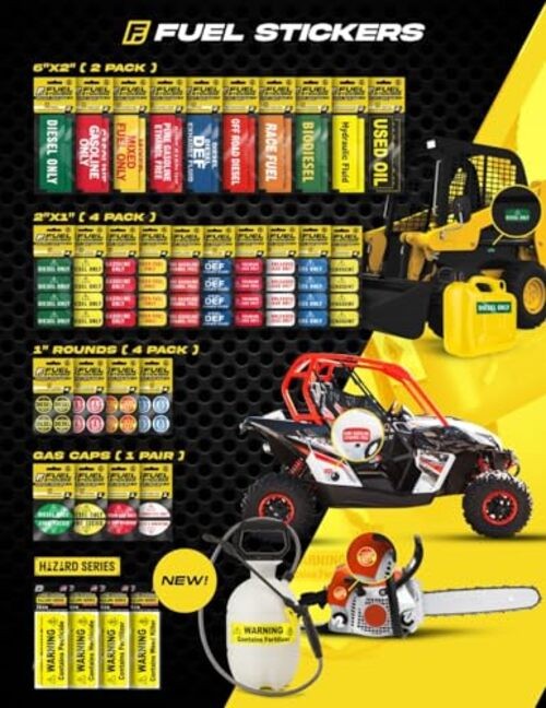Hydraulic Oil Only Sticker | Cans, Containers, Drums, Tanks, and More – 20-Pack