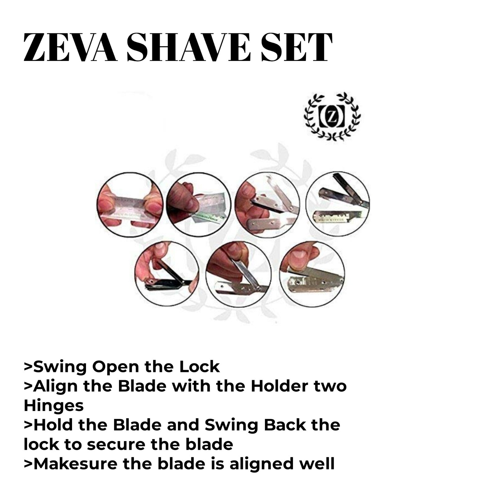 100 BLADES + CLASSIC STAINLESS STEEL STRAIGHT EDGE BARBER RAZOR SALON SHAVETTE