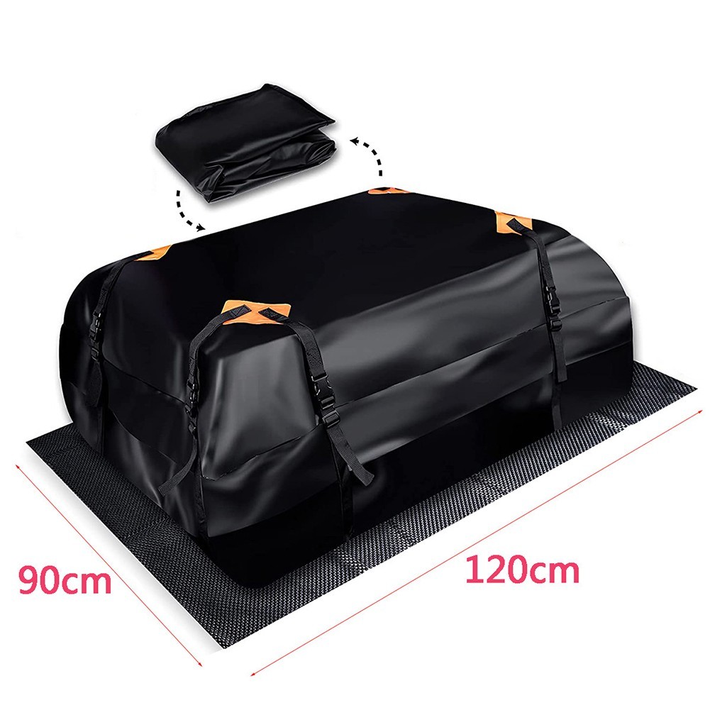 Sleek Design 600D Soft Shell Car Roof Bag with Secure Strap System for Safety