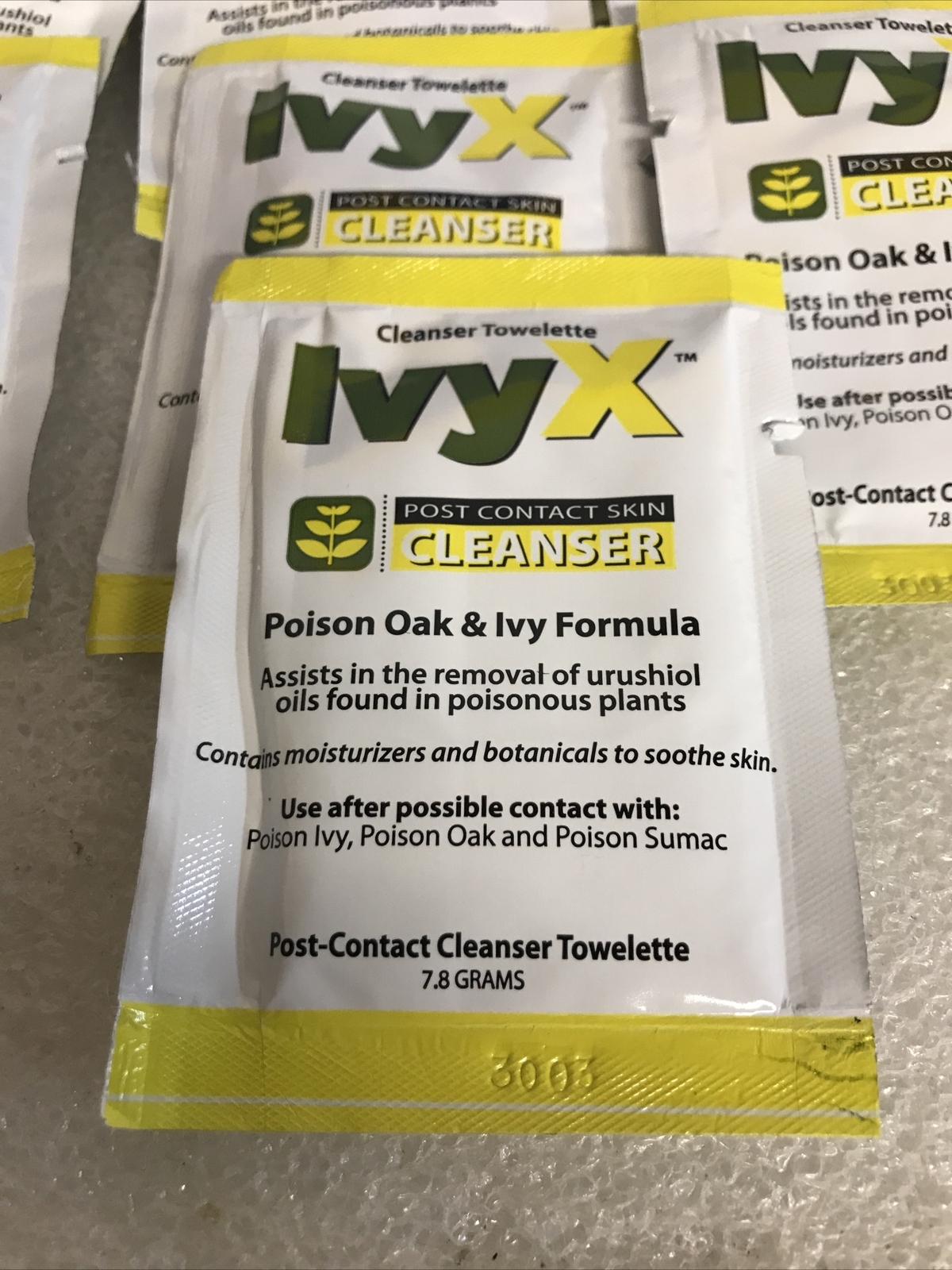IvyX Post Contact Poison Oak & Ivy Cleanser Towelettes 30 Count Lot New Sealed