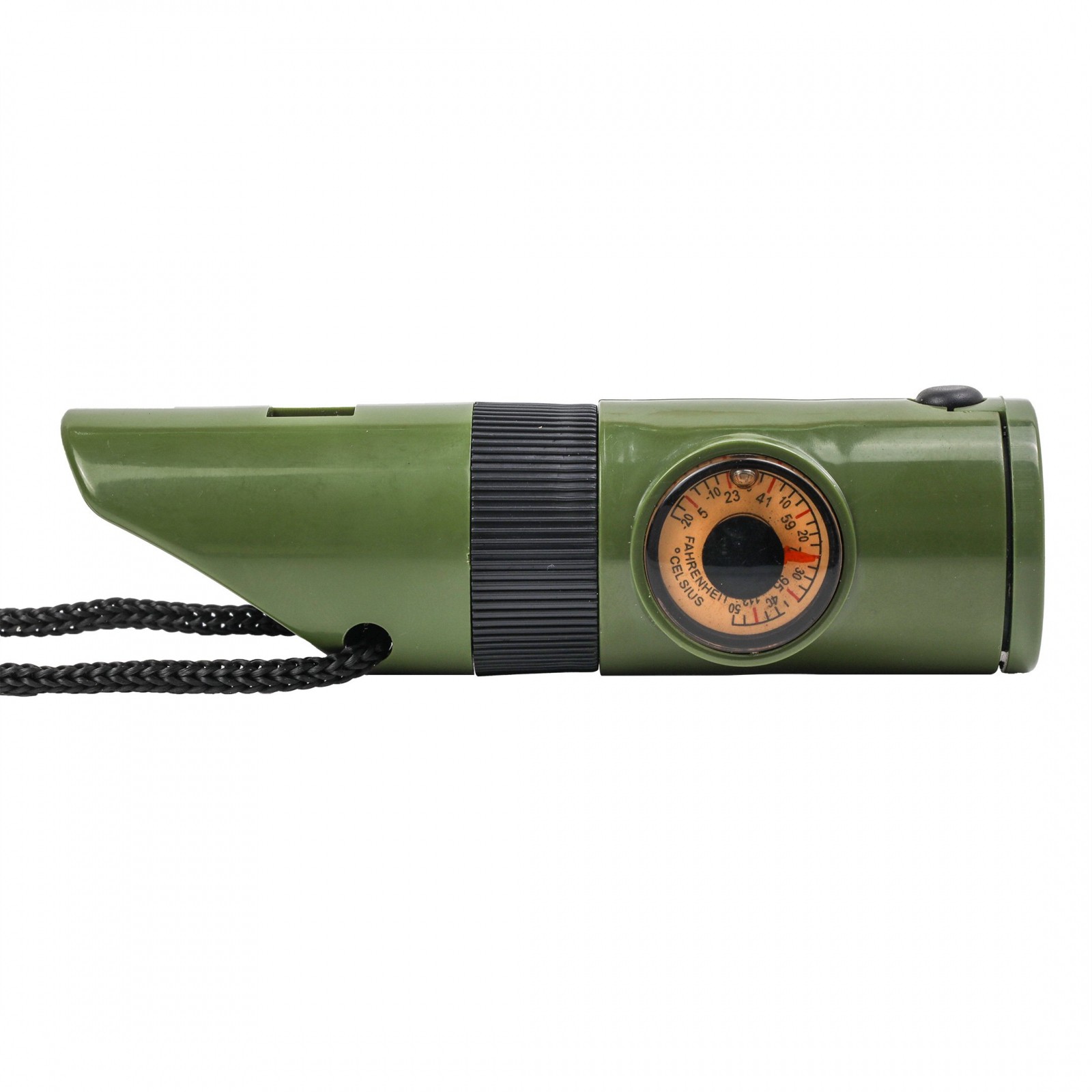 Kids Survival Outdoor Camping Multi Tool Whistle Compass LED 7 in 1 Flashlight