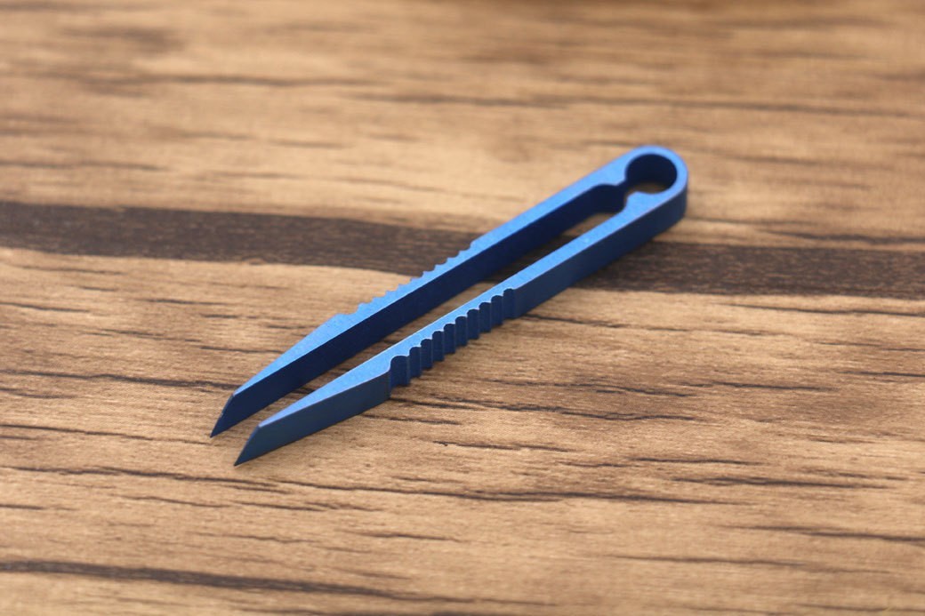 EDC Titanium Alloy Pocket Tweezers Outdoor Travel Home Clamp Holder Gear Tool [