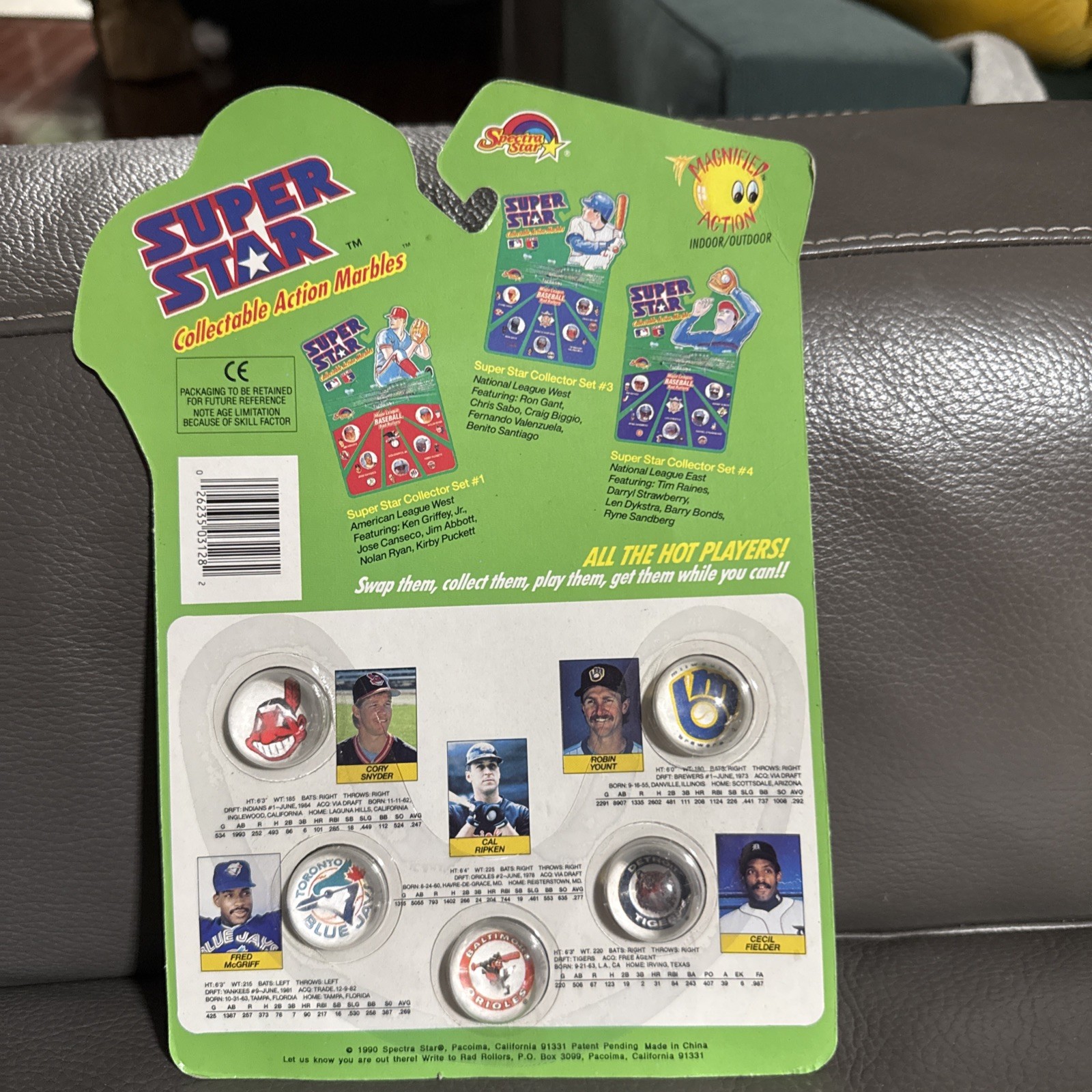 Baseball Super Stars Marbles Set 1 2 3 4 Ken Griffey Jr Nolan Ryan Barry Bonds