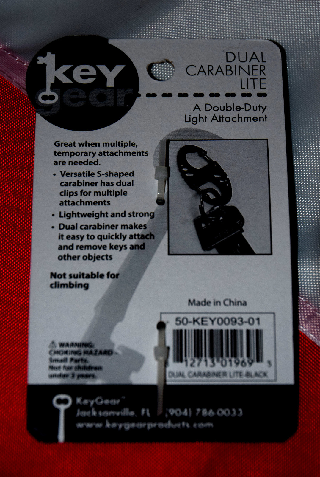 Dual Carabiner keychain bug out bag camp hike survival emergency KEY GEAR fun