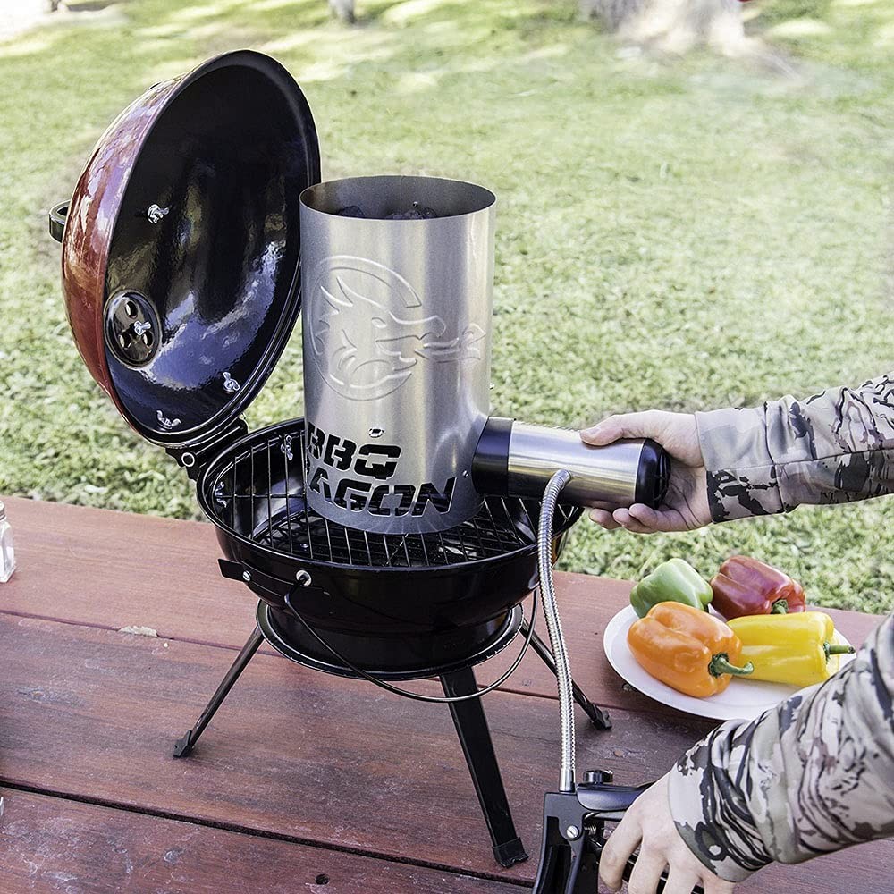 BBQ Dragon Charcoal Starter Fan — 8 x 3 x 15 inches,
