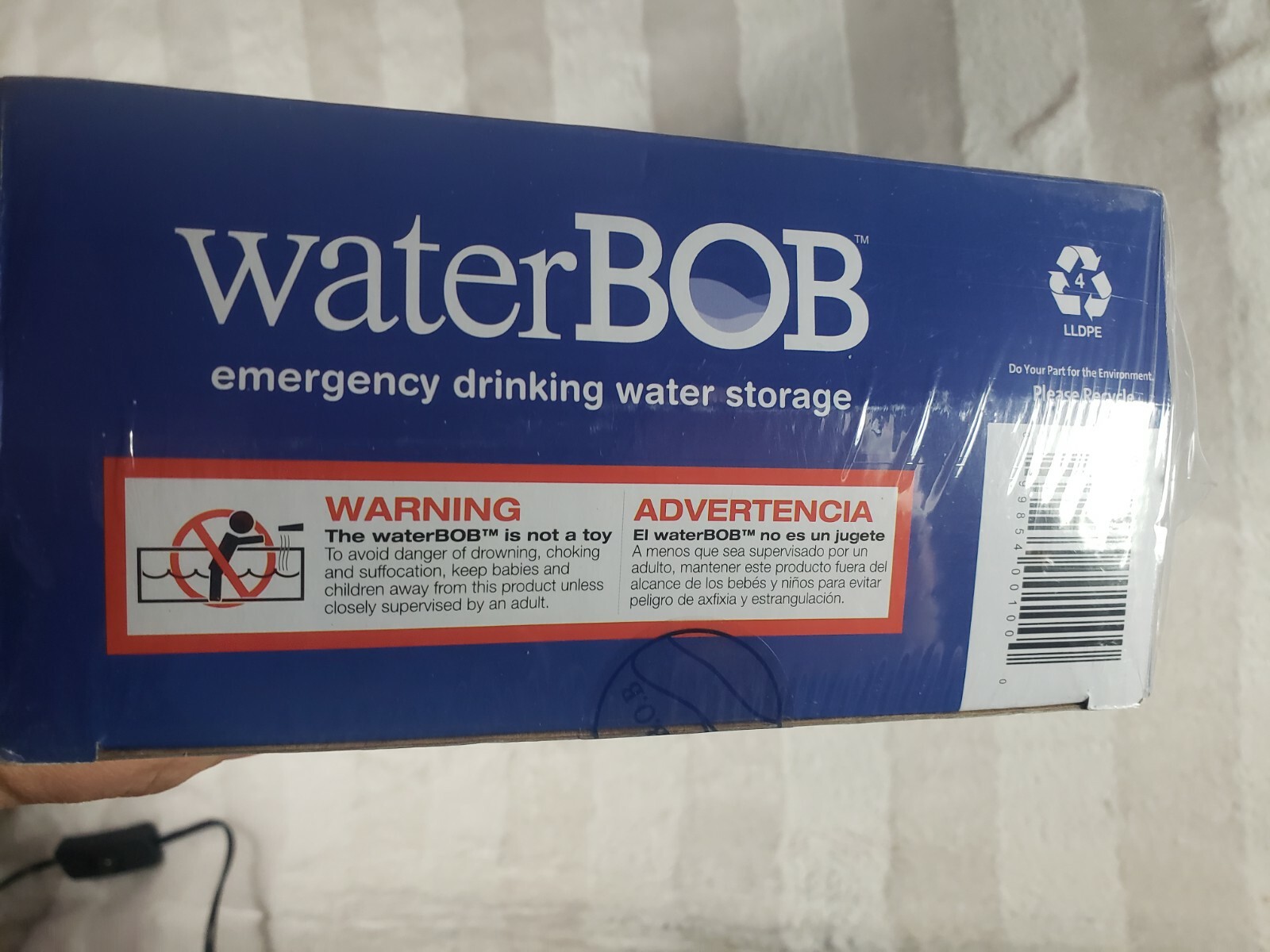 WaterBOB Bathtub Storage Emergency Drinking Water Container Holds 100 Gallons