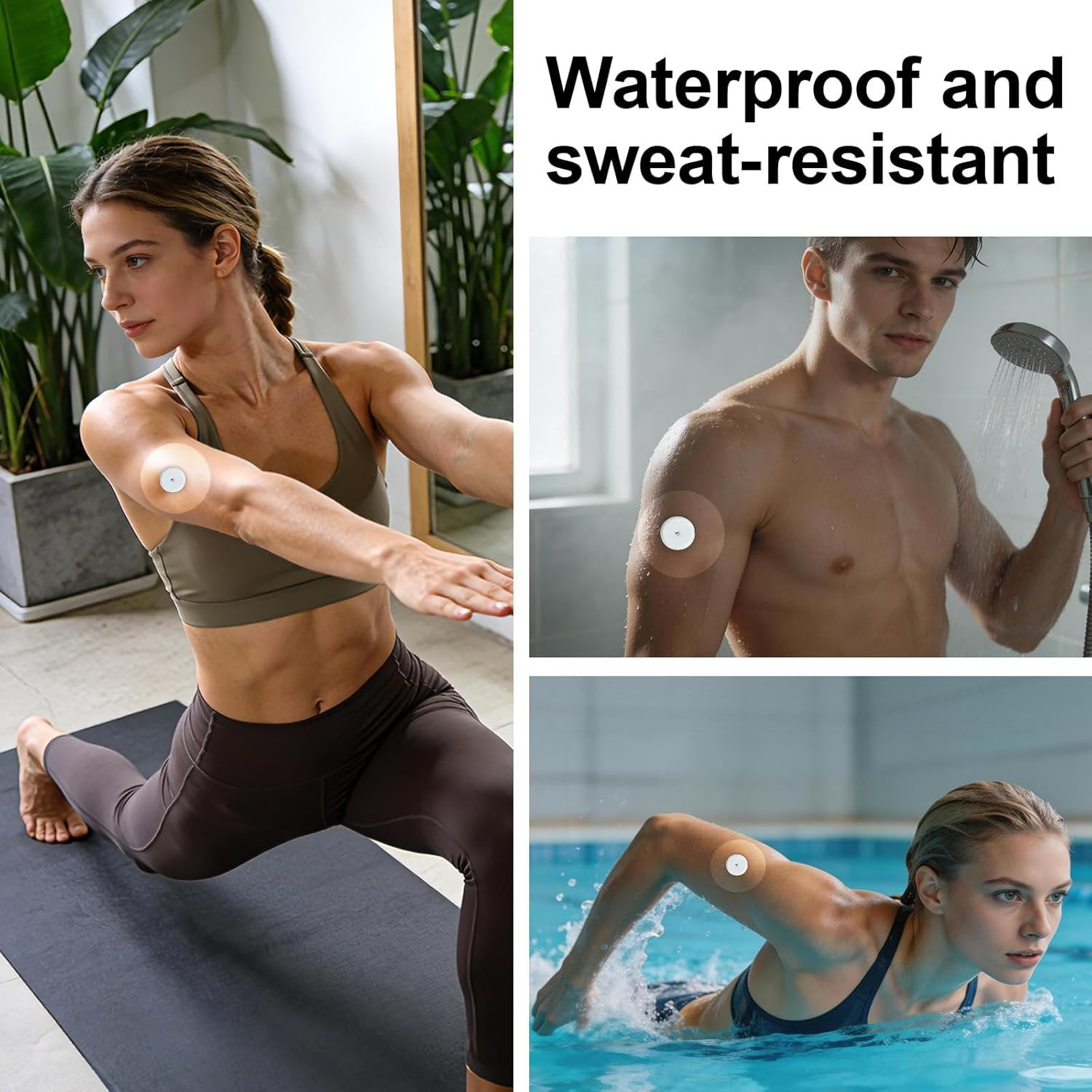 55 Pack Freestyle Sensor Covers for Libre 2/3/Plus, Waterproof Adhesive Patches,
