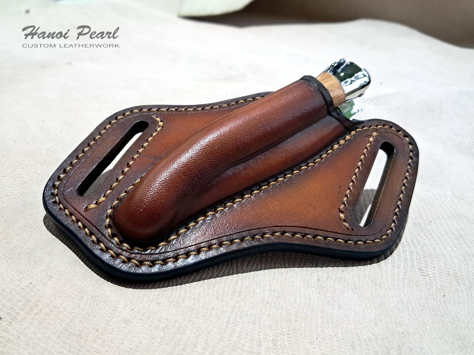 Custom Leather Sheath for Forge De Laguiole 12cm Folder [Sheath Only]