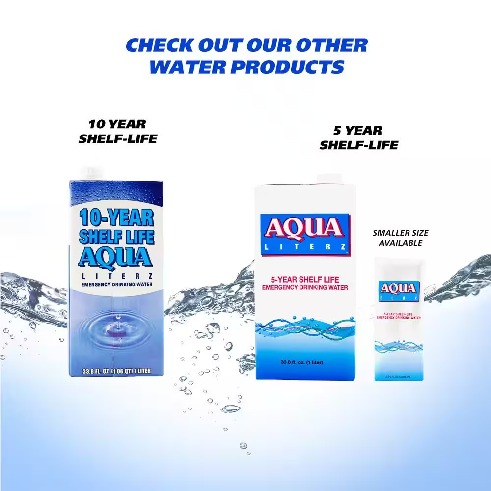 10-Year Shelf Life Aqua Literz 1 L (12-Pack)