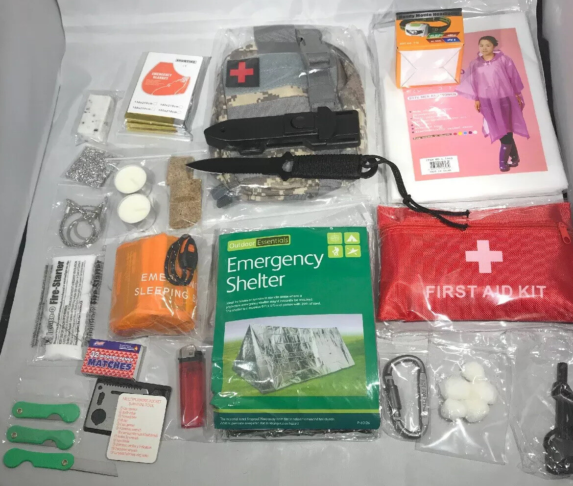 Survival Kit Essential Glove Compartment Jeep MOLLE System – Fire Shelter Light