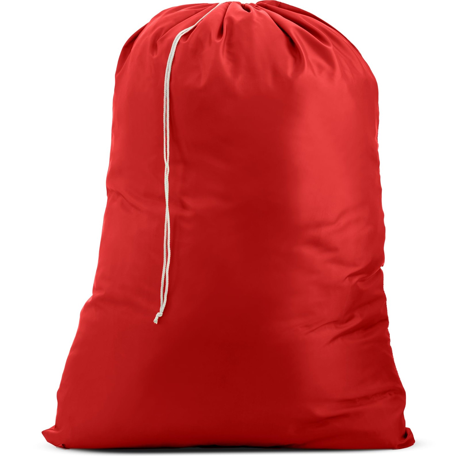 Nylon Laundry Bag – Locking Drawstring Closure and Machine 22″ x 32″, Red