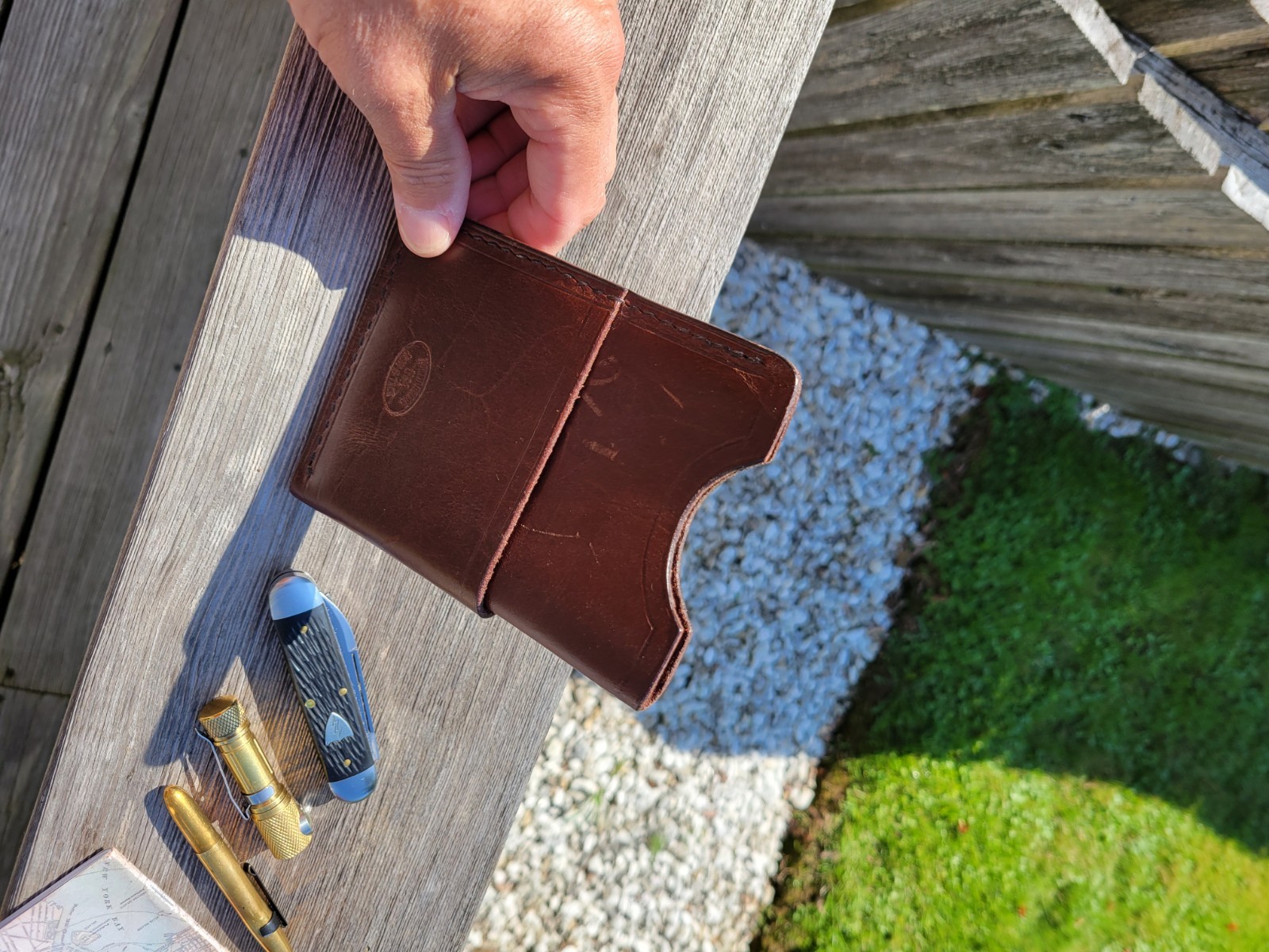 Custom Leather North Brook Iron Field Book Pocket Organizer. EDC.