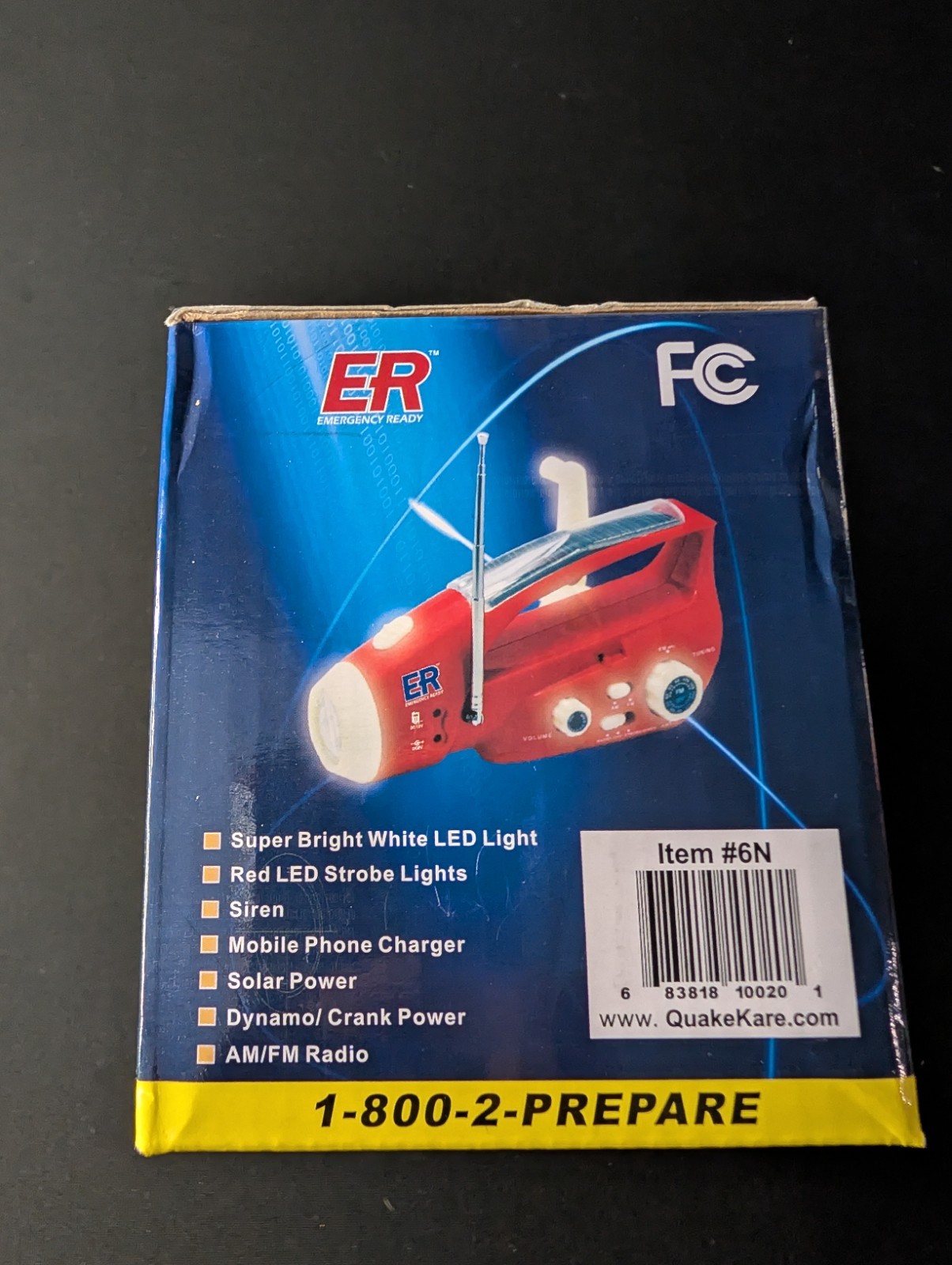 New Quake Kare Solar Powered Flashlight Radio – Emergency Ready – Preparedness