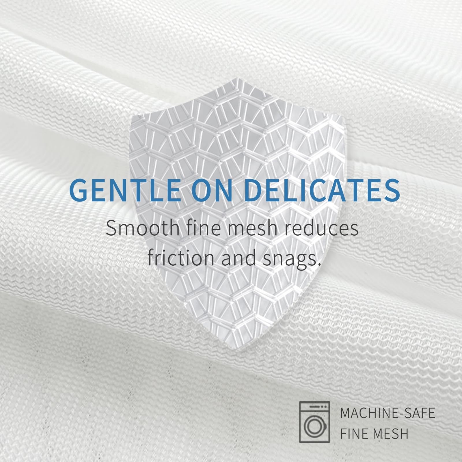 Muchfun 3Pcs Durable Fine Mesh Laundry Bags 1Large, 1Medium, 1Small, White