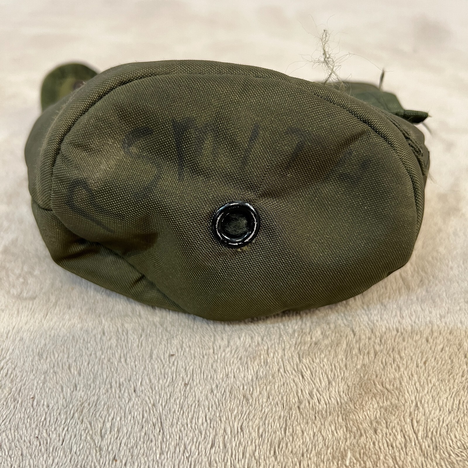 US Army Military Issue 1 QT Canteen Cover Pouch OD Nylon w Alice Clips [A15]