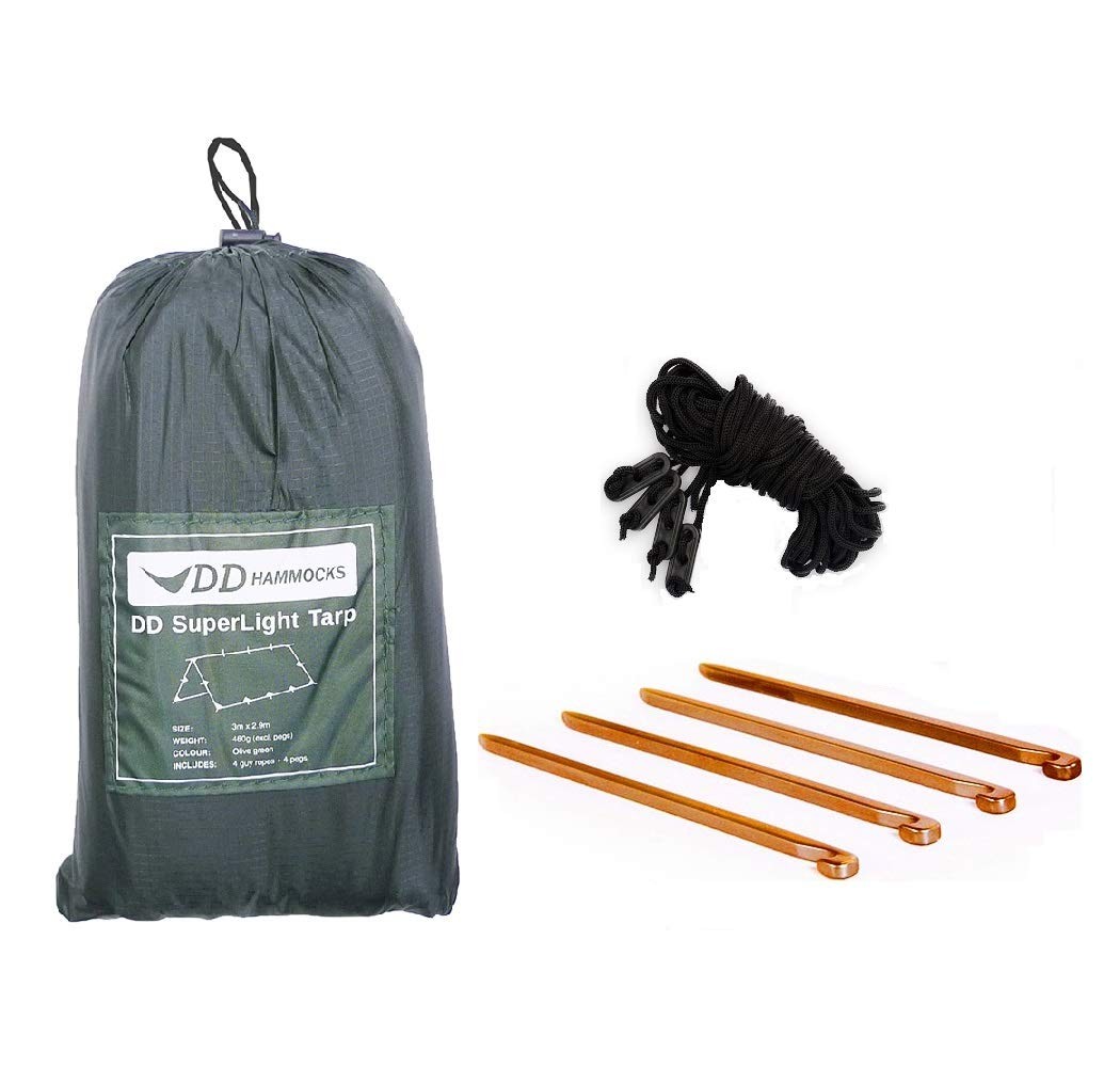 DD Hammocks Superlight Tarp (Olive Green) Large, Olive Green