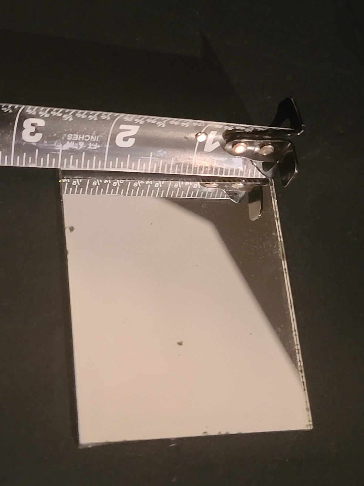 Vintage 2.5 X 3 Inch Signal Rescue Mirror