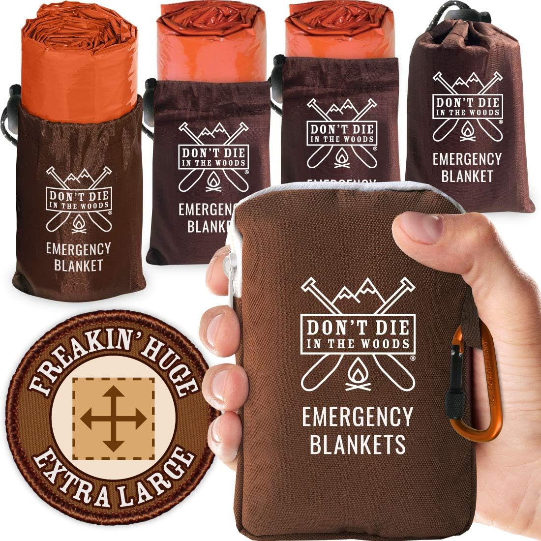 – Freakin’ Huge Emergency Blankets [4-Pack] Extra Large Thermal Mylar Space Blan