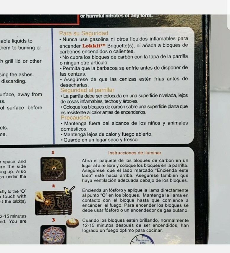 LOKKII BBQ BRIQUETTES READY TO LITE CAMPFIRES OR GRILLS Box Contains 2 Briquett