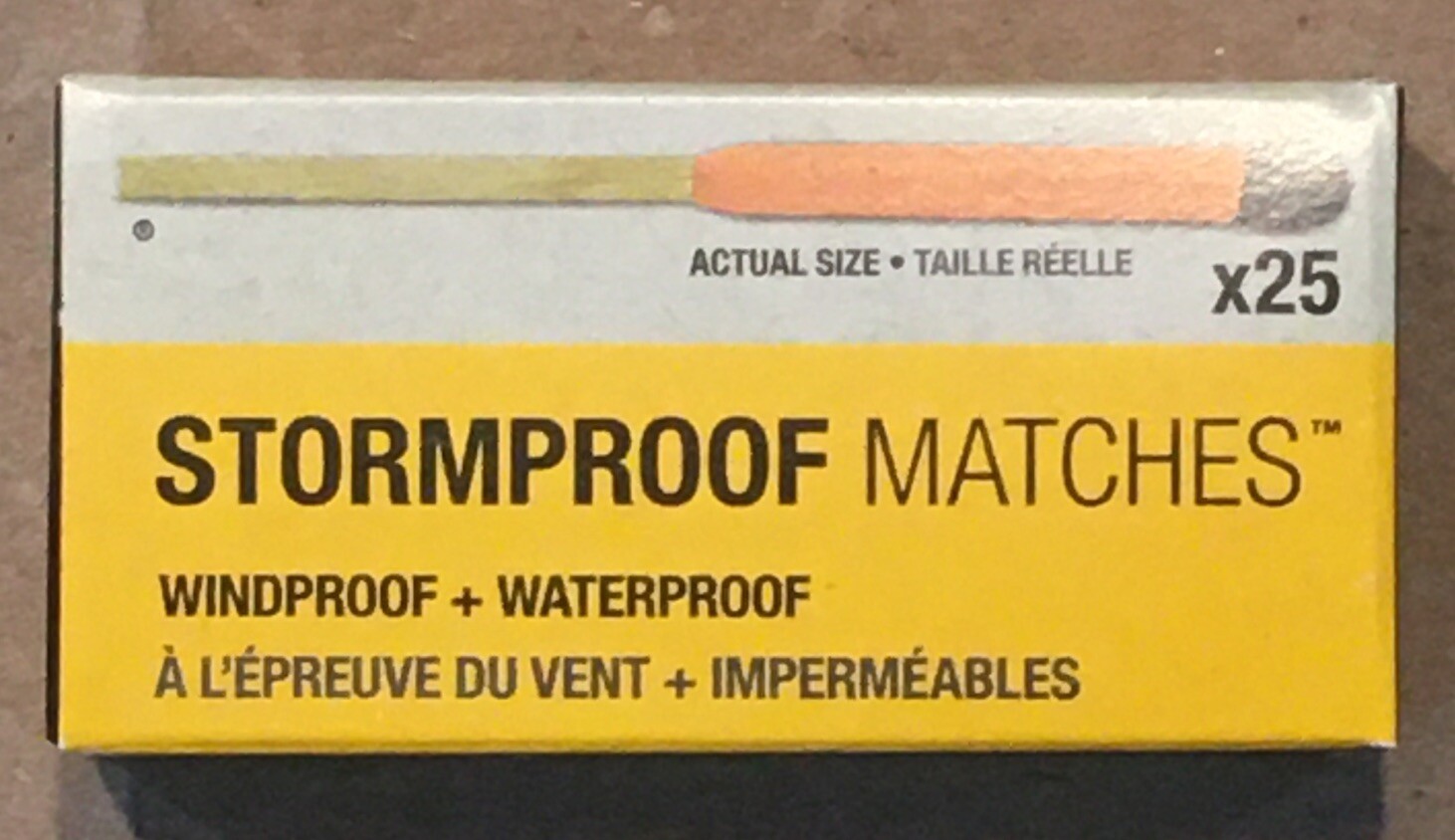 UCO Stormproof Windproof Waterproof Survival Matches 25-Pack w/2 Extra Strikers