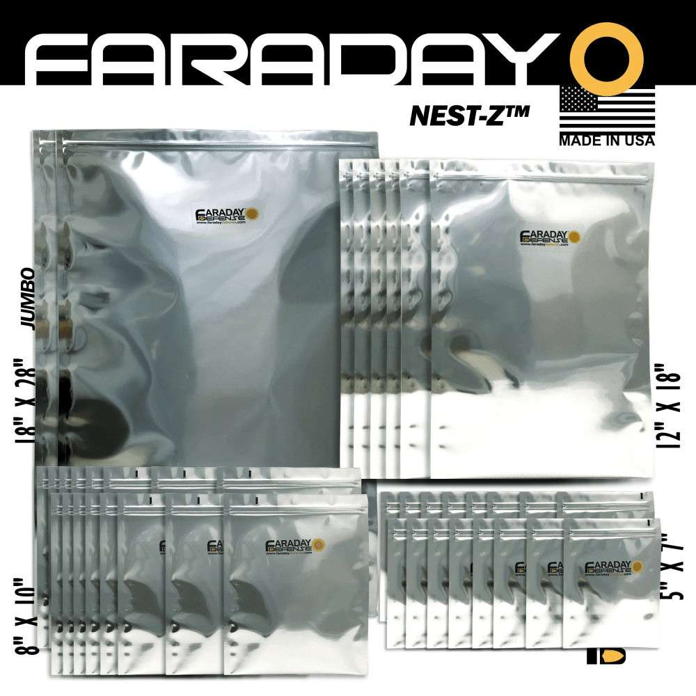 Faraday 40 PC Mega Kit NEST-Z 7 Mil Moisture Barrier 5-Layer EMP Bags