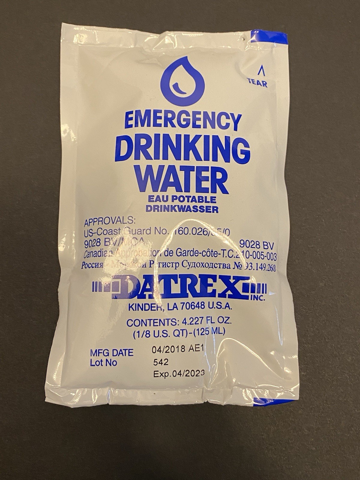 Datrex Emergency Drinking Water