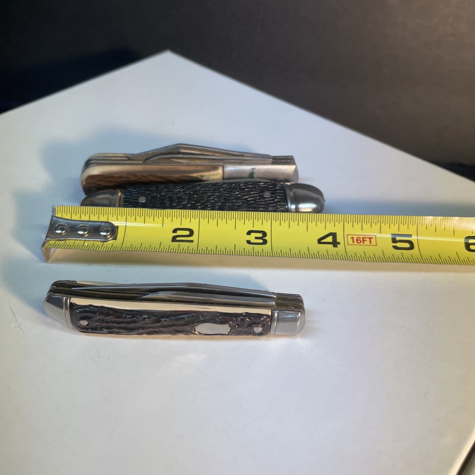 Set Of Three Camping Knives All In Very Good Working Order ￼