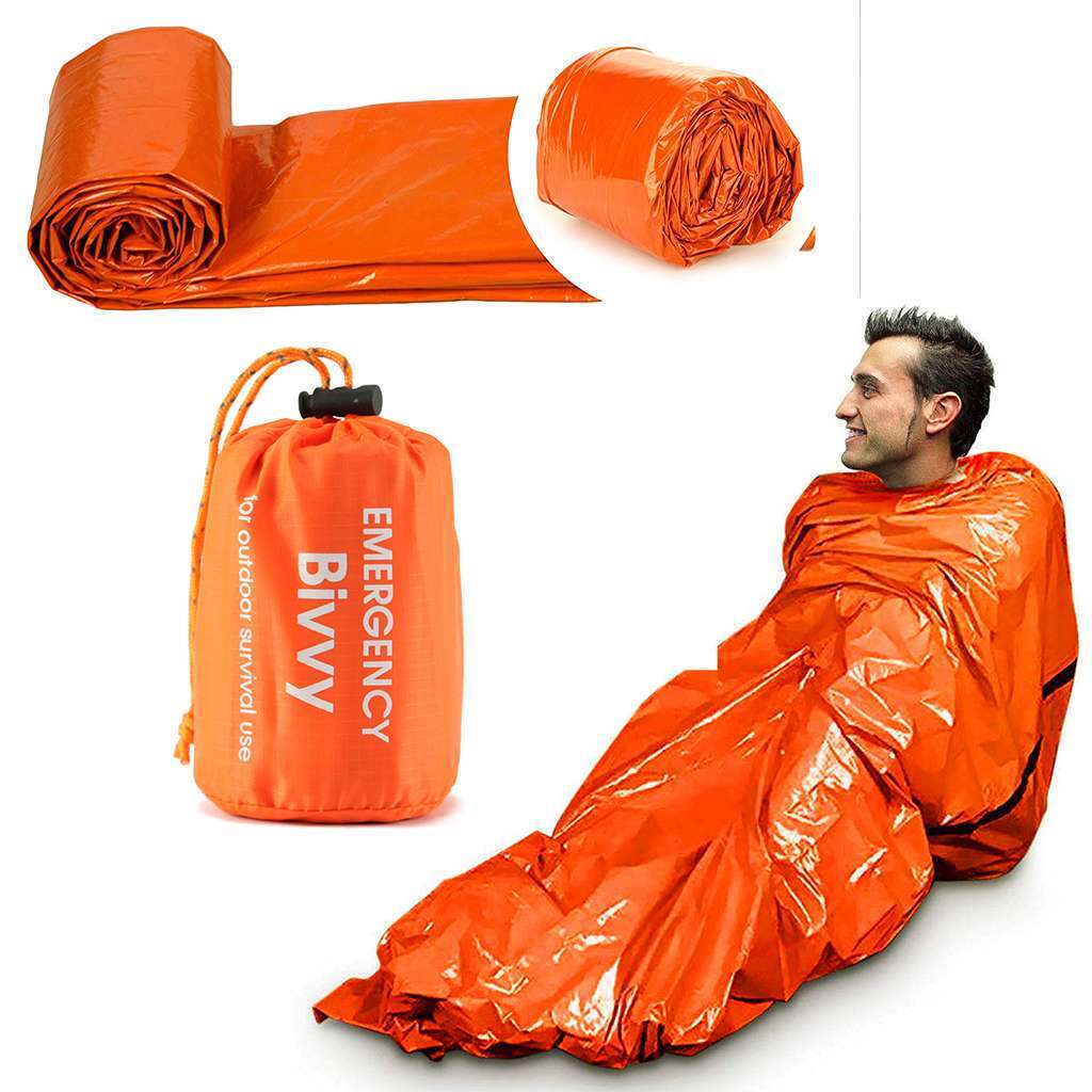 1-2 Pack Emergency Sleeping Bag Outdoor Camping Gear For Hiking Survival Thermal