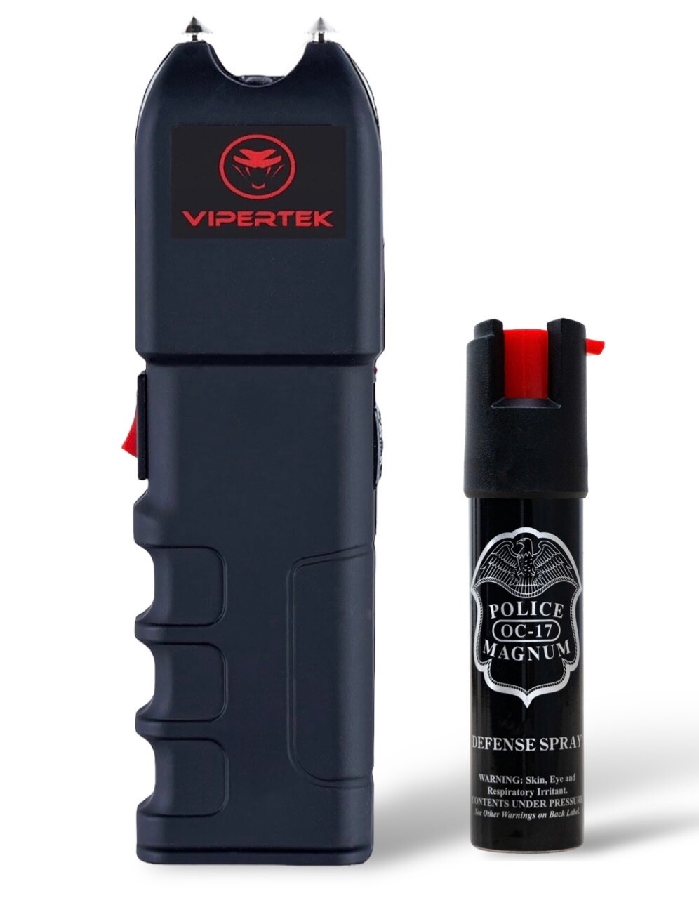 Genuine VIPERTEK Stun Gun Rechargeable 700 BV Bright LED Light w/ Pepper Spray