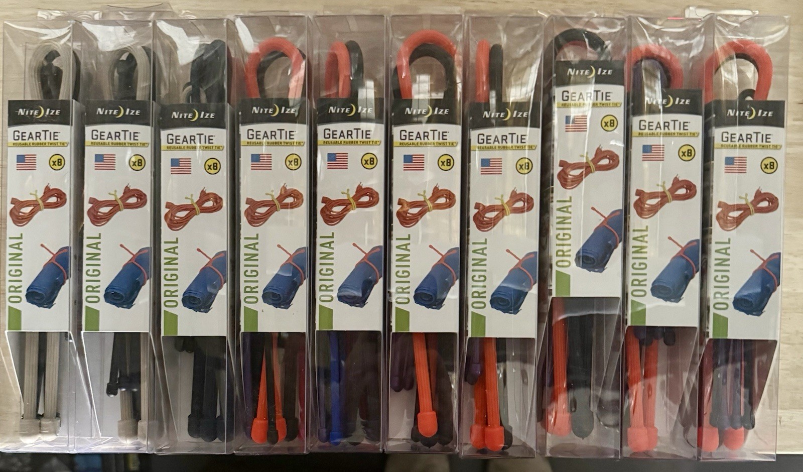 Nite Ize GearTie – 8 Pack, Lot Of 10