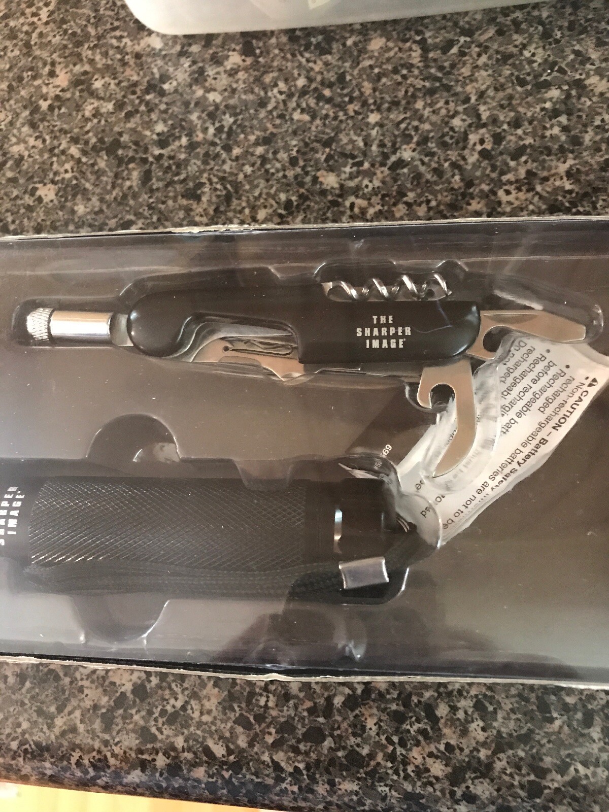 SHARPER IMAGE COOL TOOLS 13 IN 1 SURVIVAL KNIFE SAW OPENER & LED FLASHLIGHT VTG