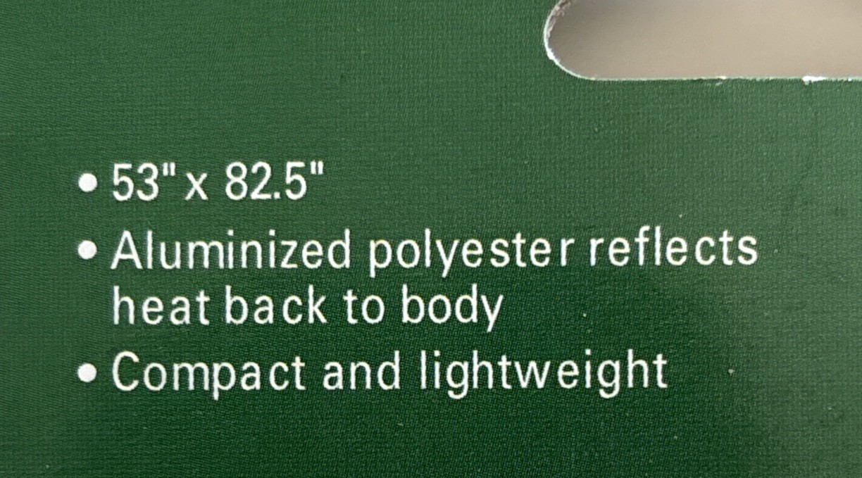 Two Brand New Coleman Emergency Blankets 53″ x 82.5″